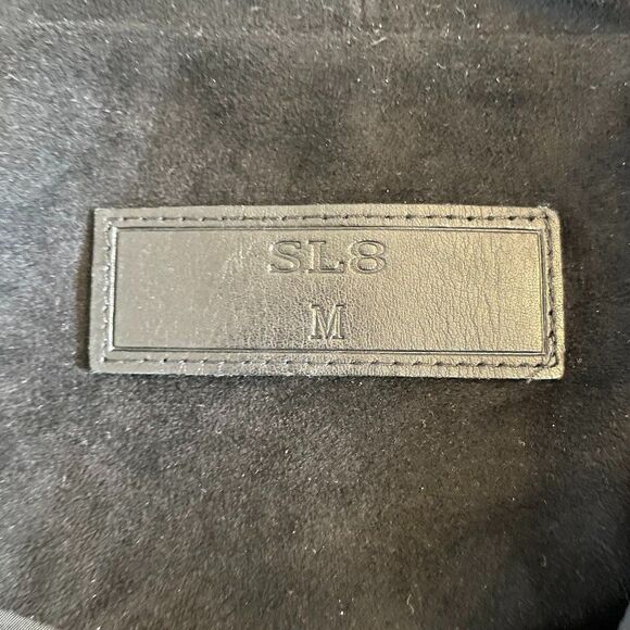 SL8 by Blank NYC Black Faux Suede Asymmetric Moto Zip Women's Jacket (Size M) - Picture 6 of 11